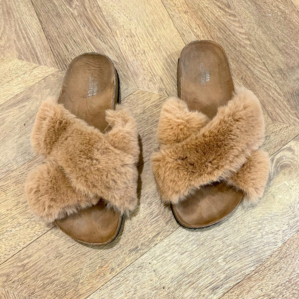 Faux Fur Sandals